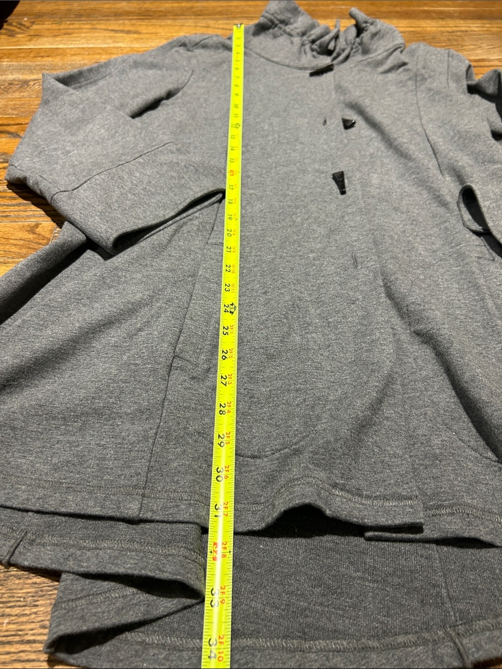 Soft Surroundings Gray Ruffle-Collar Jacket - Picture 3 of 11
